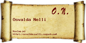 Osvalda Nelli névjegykártya